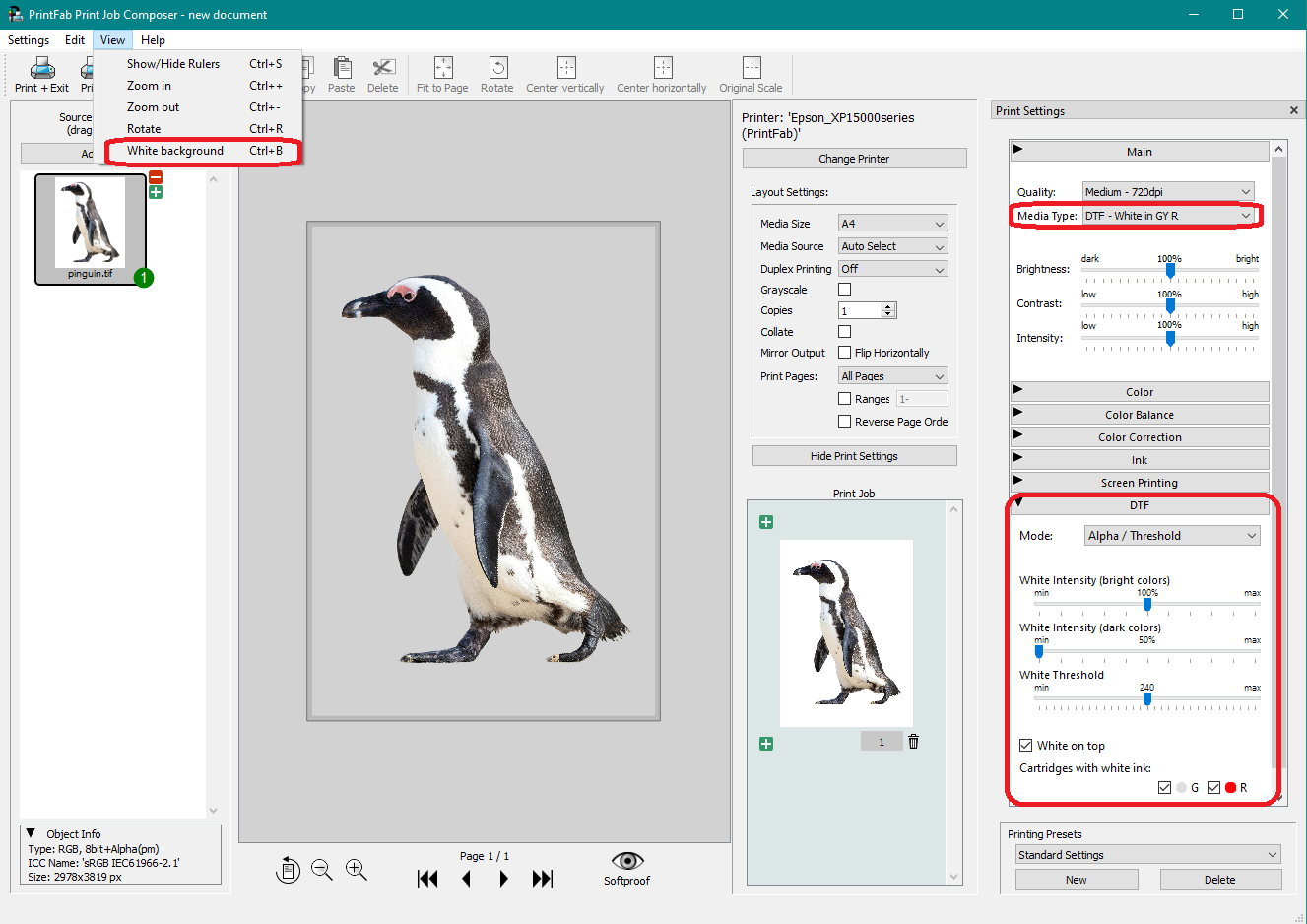 PrintFab Composer for DTF