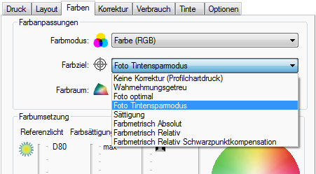 Farbeinstellungen