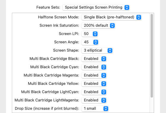 Screen printing prehalftoned PrintFab 2.99